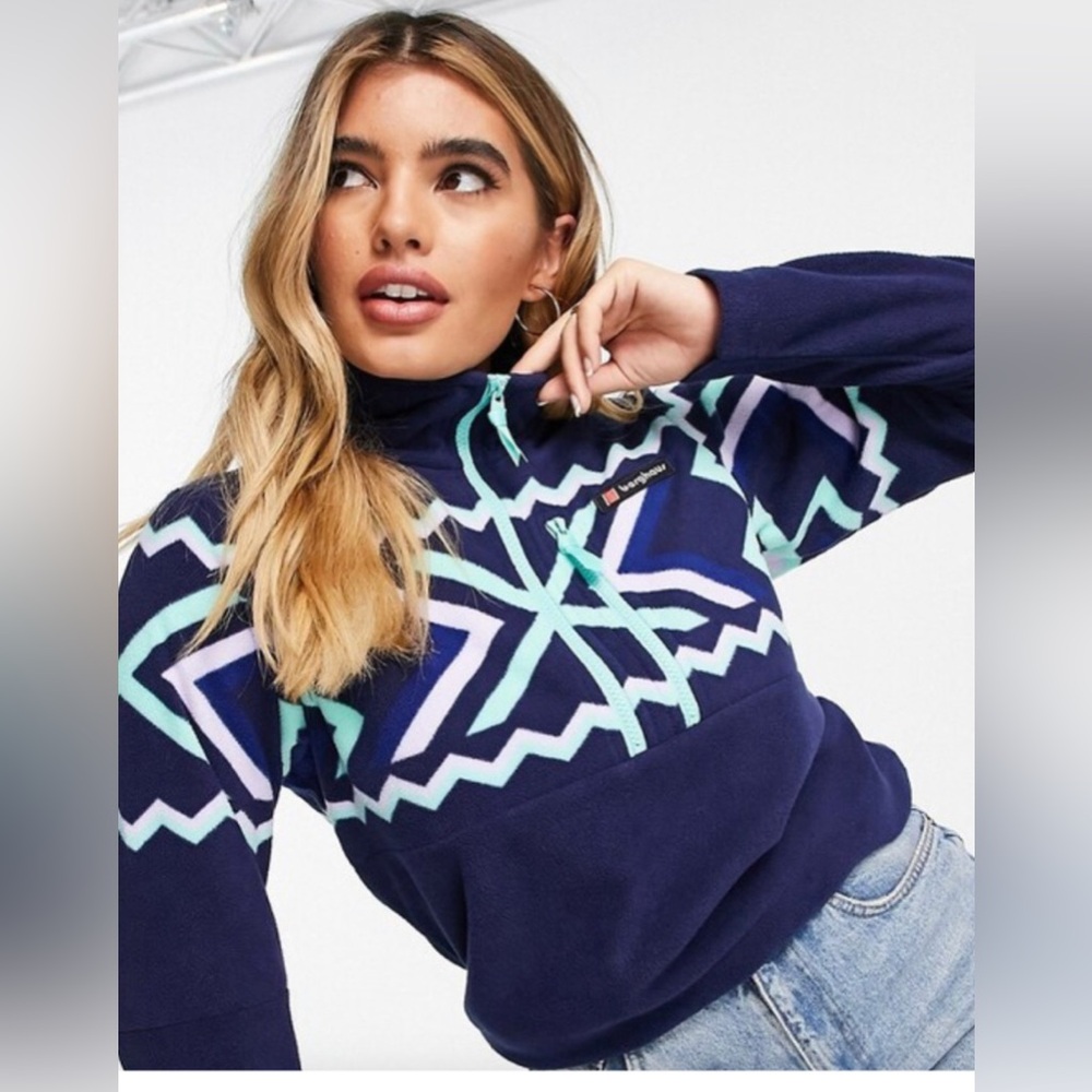 Berghaus Patterned Navy Fleece Sweater
